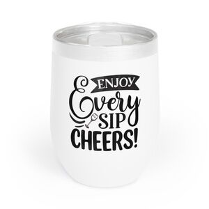 White Stainless Steel 12oz. Wine Tumbler